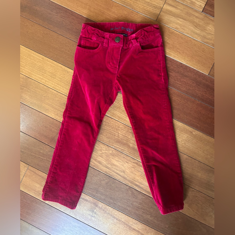 Mini Boden Velvet 4T Pants